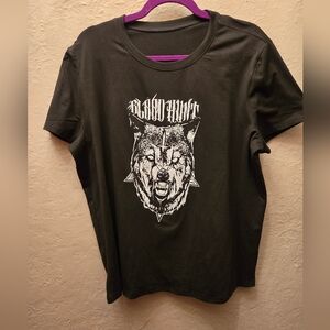 Black Wolf Graphic T Shirt Gothic Streetwear Unisex